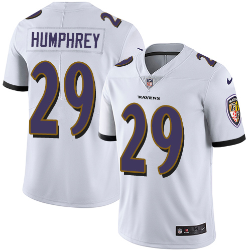 Nike Ravens #29 Marlon Humphrey White Men's Stitched NFL Vapor Untouchable Limited Jersey - Click Image to Close